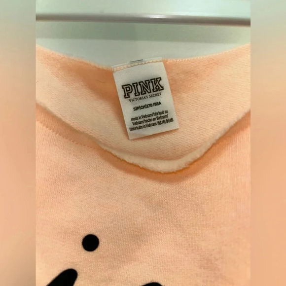 Victoria Secret Pink NWOT Peach Off The Shoulder Sweater. Size small - Picture 3 of 5